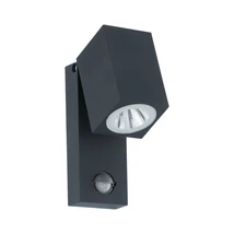 Aplica exterior cu senzor de miscare Eglo SAKEDA, LED integrat inclus, IP44, baza din aluminiu antracit | Eglo-96287