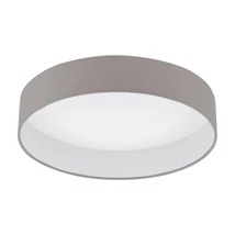 Plafoniera Eglo PALOMARO 1, LED integrat inclus, IP20, baza din plastic alb, abajur textil taupe | Eglo-96539