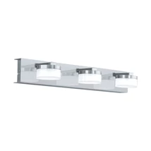Aplica baie Eglo ROMENDO 1, LED integrat inclus, IP44, baza din otel crom, abajur plastic satinat-transparent | Eglo-96543