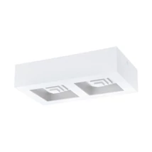 Plafoniera Eglo FERREROS, LED integrat inclus, IP20, baza din otel alb, abajur plastic alb | Eglo-96792