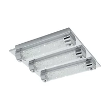 Plafoniera baie Eglo TOLORICO, LED integrat inclus, IP44, baza din otel crom, abajur plastic-cristal transparent | Eglo-97056