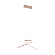 Pendul Eglo PALOZZA, LED integrat inclus, IP20, baza din aluminiu rose gold, abajur plastic alb | Eglo-97362