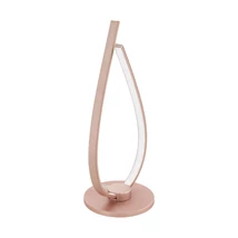 Veioza Eglo PALOZZA, LED integrat inclus, IP20, baza din aluminiu rose gold, abajur plastic alb | Eglo-97364