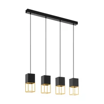 Pendul Eglo MONTEBALDO, dulie GU10-LED, contine becul, IP20, baza din otel negru-auriu | Eglo-97734