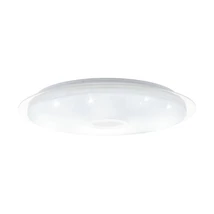 Plafoniera Eglo LANCIANO, LED integrat inclus, IP20, baza din otel-plastic alb-transparent, abajur plastic cu efect cristal alb-argintiu | Eglo-97737