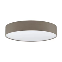 Plafoniera Eglo ROMAO 3, LED integrat inclus, IP20, baza din otel alb, abajur textil-plastic alb-taupe | Eglo-97778