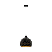 Pendul Eglo ROCCAFORTE, dulie E27, nu contine becul, IP20, baza din otel negru-auriu | Eglo-97841