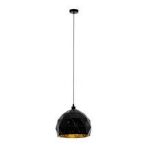 Pendul Eglo ROCCAFORTE, dulie E27, nu contine becul, IP20, baza din otel negru-auriu | Eglo-97845