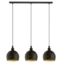 Pendul Eglo ROCCAFORTE, dulie E14, nu contine becul, IP20, baza din otel negru-auriu | Eglo-97846