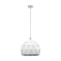 Pendul Eglo ROCCAFORTE, dulie E27, nu contine becul, IP20, baza din otel alb | Eglo-97855