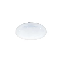 Plafoniera Eglo FRANIA-S, LED integrat inclus, IP20, baza din otel alb, abajur plastic cu efect cristal alb | Eglo-97878