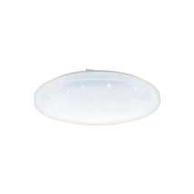Plafoniera Eglo FRANIA-S, LED integrat inclus, IP20, baza din otel alb, abajur plastic cu efect cristal alb | Eglo-97879