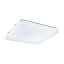 Plafoniera Eglo FRANIA-S, LED integrat inclus, IP20, baza din otel alb, abajur plastic cu efect cristal alb | Eglo-97881