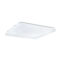 Plafoniera Eglo FRANIA-S, LED integrat inclus, IP20, baza din otel alb, abajur plastic cu efect cristal alb | Eglo-97883