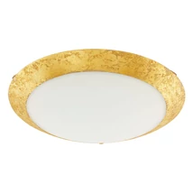 Plafoniera Eglo MONTENOVO, LED integrat inclus, IP20, baza din otel alb, abajur sticla alb-auriu | Eglo-98023