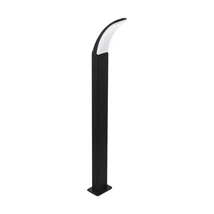 Stalp exterior Eglo FIUMICINO, LED integrat inclus, IP44, baza din aluminiu negru, abajur plastic alb | Eglo-98152