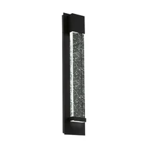 Aplica exterior Eglo VILLAGRAZIA, LED integrat inclus, IP44, baza din aluminiu negru, abajur sticla cu bule de aer transparent | Eglo-98154