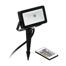 Proiector exterior Eglo FAEDO 4, LED integrat inclus, IP44, baza din aluminiu negru, abajur plastic alb | Eglo-98185