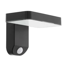 Aplica solara cu senzor Eglo PASTION, LED integrat inclus, baza din plastic negru | Eglo-98191