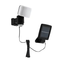 Aplica solara cu senzor Eglo CASABAS, LED integrat inclus, IP44, baza din plastic negru, abajur plastic alb | Eglo-98195