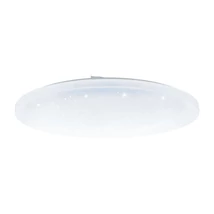 Plafoniera Eglo FRANIA-A, LED integrat inclus, IP20, baza din otel alb, abajur plastic cu efect cristal alb | Eglo-98237