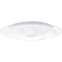 Plafoniera Eglo LANCIANO 1, LED integrat inclus, IP20, baza din otel alb-transparent, abajur plastic cu efect cristal alb-crom | Eglo-98324
