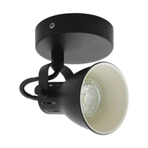 Spot Eglo SERAS 2, dulie GU10-LED, contine becul, IP20, baza din otel negru | Eglo-98397
