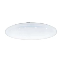 Plafoniera Eglo FRANIA-S, LED integrat inclus, IP20, baza din otel alb, abajur plastic cu efect cristal alb | Eglo-98448