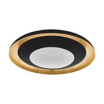Plafoniera Eglo CANICOSA 2, LED integrat inclus, IP20, baza din metal-plastic negru-auriu, abajur plastic transparent | Eglo-98527