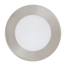 Spot incastrabil Eglo FUEVA 1, LED integrat inclus, IP20, baza din metal nichel satinat, abajur plastic alb | Eglo-98632