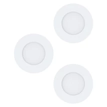 Spot incastrabil Eglo FUEVA 1, LED integrat inclus, IP20-44, baza din metal alb, abajur plastic alb | Eglo-98633