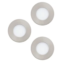 Spot incastrabil Eglo FUEVA 1, LED integrat inclus, IP20-44, baza din metal nichel satinat, abajur plastic alb | Eglo-98634