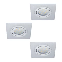 Spot incastrabil Eglo AREITIO, dulie GU10-LED, contine becul, IP20, baza din aluminiu aluminiu periat | Eglo-98637