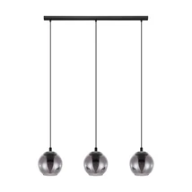 Pendul Eglo ARISCANI, dulie E27, nu contine becul, IP20, baza din otel negru, abajur sticla transparent negricios | Eglo-98652