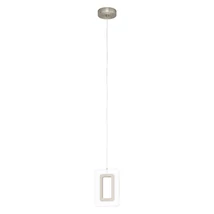 Pendul Eglo ENALURI, LED integrat inclus, IP20, baza din otel nichel satinat, abajur plastic satinat | Eglo-98678