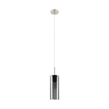 Pendul Eglo SELVINO, dulie E27, nu contine becul, IP20, baza din otel nichel satinat, abajur sticla transparent negricios | Eglo-98694