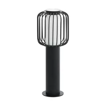 Stalp exterior Eglo RAVELLO, dulie E27, nu contine becul, IP54, baza din otel zincat negru, abajur plastic alb | Eglo-98723