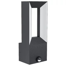 Aplica exterior cu senzor de miscare Eglo RIFORANO, LED integrat inclus, IP44, baza din aluminiu negru, abajur plastic alb | Eglo-98726