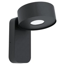 Aplica exterior Eglo PALOSCO, LED integrat inclus, IP44, baza din otel zincat negru, abajur plastic transparent | Eglo-98737