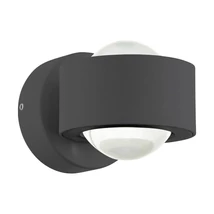 Aplica exterior Eglo TREVIOLO, LED integrat inclus, IP44, baza din aluminiu antracit, abajur sticla transparent | Eglo-98746