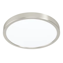 Plafoniera Eglo FUEVA-Z, LED integrat inclus, IP44, baza din aluminiu nichel satinat, abajur plastic alb | Eglo-98845