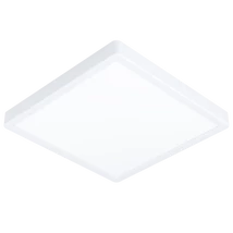 Plafoniera Eglo FUEVA-Z, LED integrat inclus, IP44, baza din aluminiu alb, abajur plastic alb | Eglo-98849