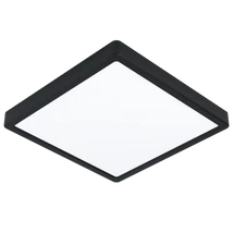 Plafoniera Eglo FUEVA-Z, LED integrat inclus, IP44, baza din aluminiu negru, abajur plastic alb | Eglo-98854