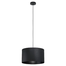 Pendul Eglo MASERLO 1, dulie E27, nu contine becul, IP20, baza din otel negru, abajur textil negru | Eglo-99042