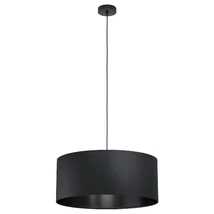 Pendul Eglo MASERLO 1, dulie E27, nu contine becul, IP20, baza din otel negru, abajur textil negru | Eglo-99043