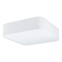 Plafoniera Eglo PASTERI SQUARE, dulie E27, nu contine becul, IP20, baza din otel alb, abajur textil-plastic alb | Eglo-99089