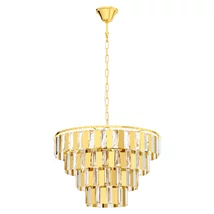 Pendul Eglo ERSEKA, dulie E14, nu contine becul, IP20, baza din otel alama, abajur cristal transparent | Eglo-99097