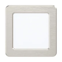 Spot incastrabil Eglo FUEVA 5, LED integrat inclus, IP20, baza din otel nichel satinat, abajur plastic alb | Eglo-99167