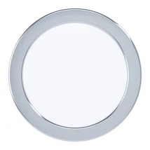Spot incastrabil baie Eglo FUEVA 5, LED integrat inclus, IP44, baza din otel crom, abajur plastic alb | Eglo-99209