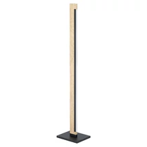 Lampadar cu intrerupatar atingere Eglo CAMACHO, LED integrat inclus, IP20, baza din otel-lemn negru-maro, abajur plastic alb | Eglo-99296